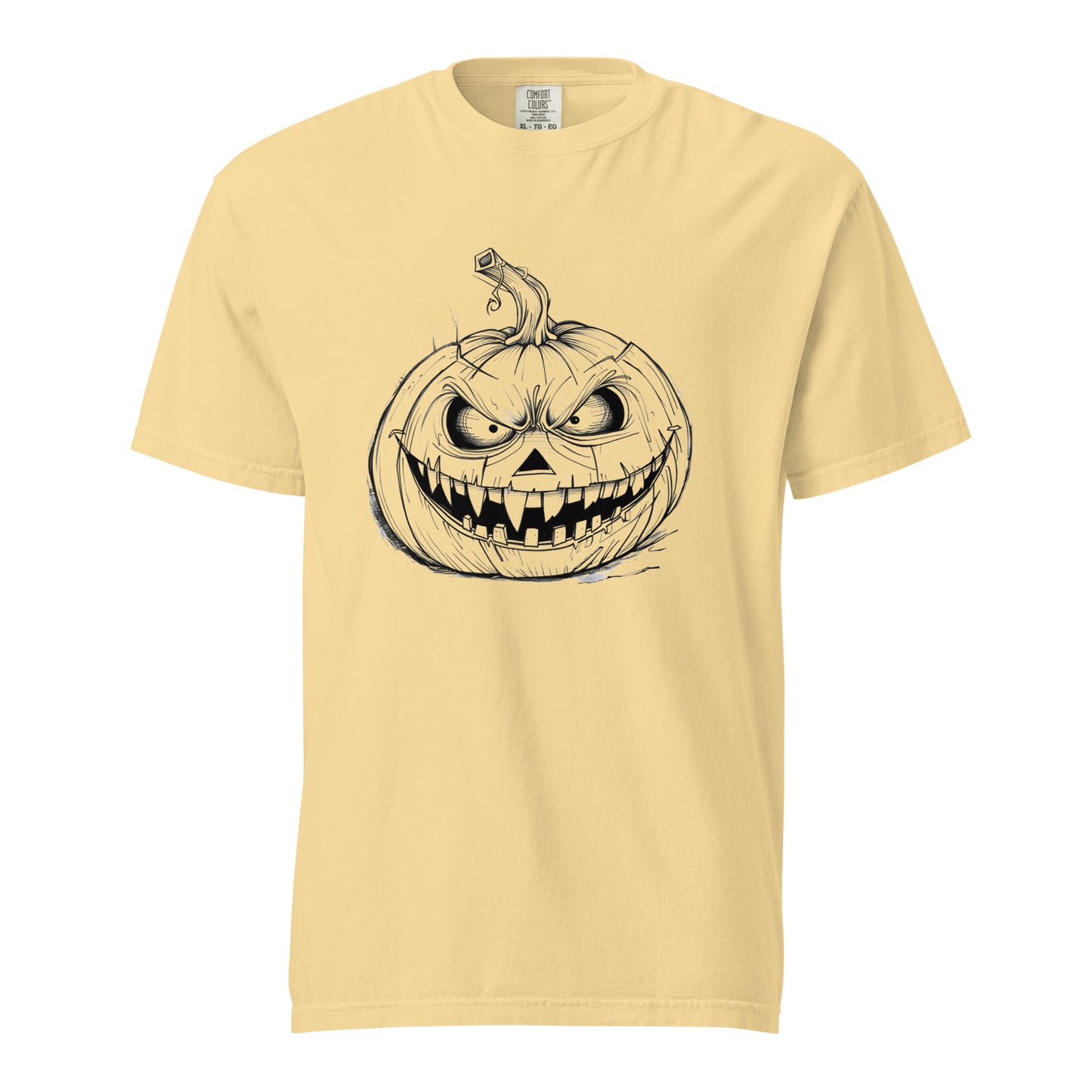 Angry Pumpkin | Funny Halloween Unisex heavyweight t-shirt