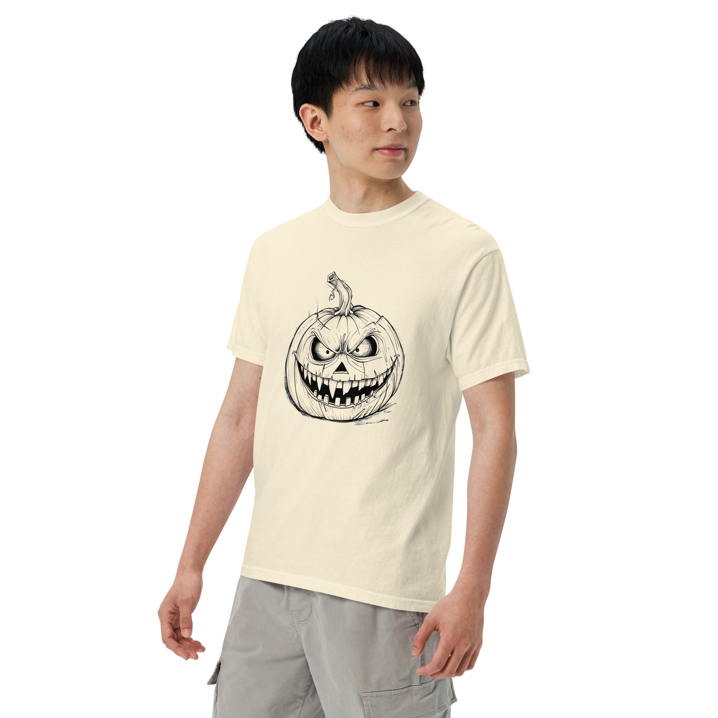 Angry Pumpkin | Funny Halloween Unisex heavyweight t-shirt