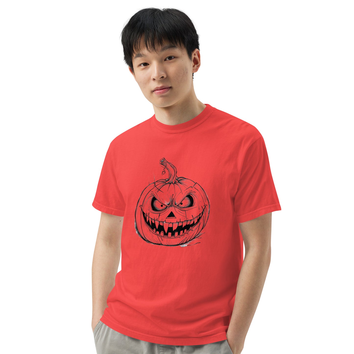 Angry Pumpkin | Funny Halloween Unisex heavyweight t-shirt