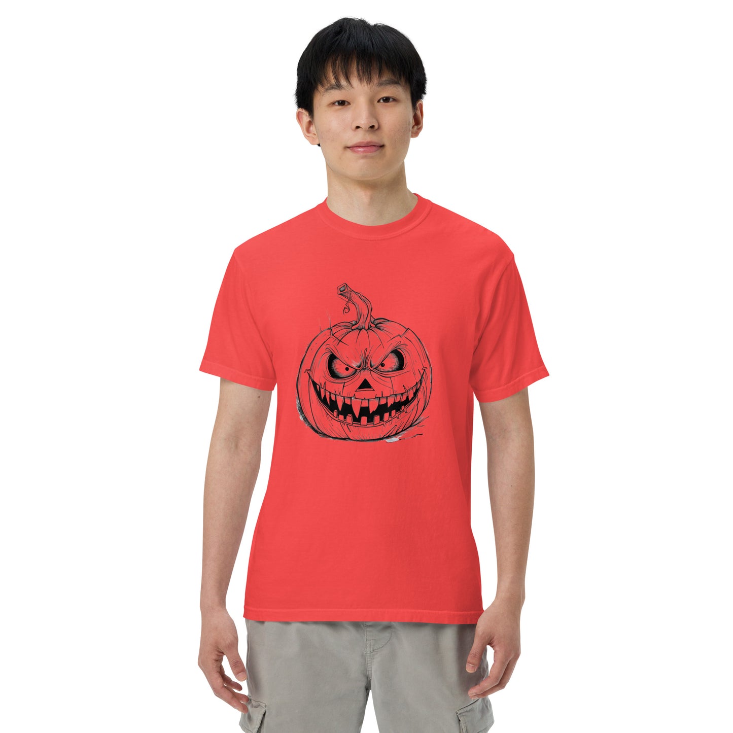 Angry Pumpkin | Funny Halloween Unisex heavyweight t-shirt