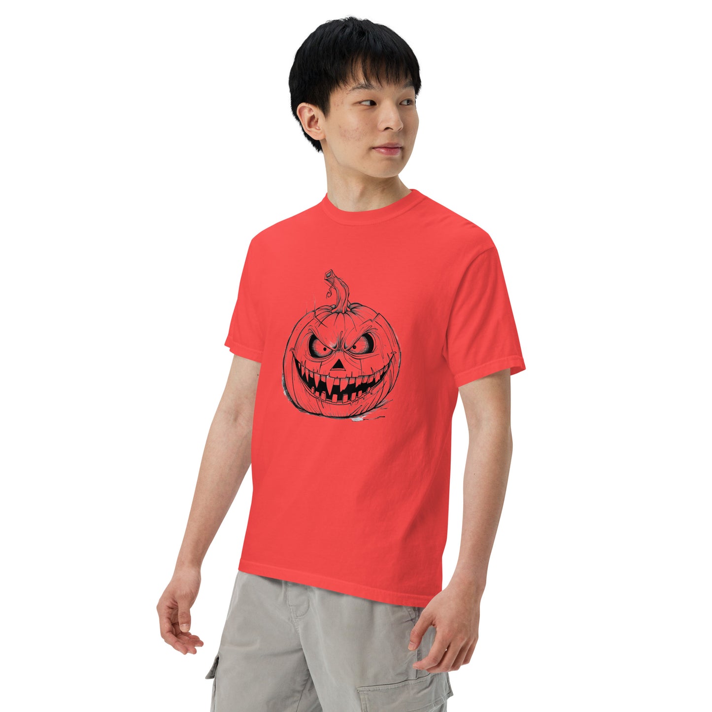 Angry Pumpkin | Funny Halloween Unisex heavyweight t-shirt