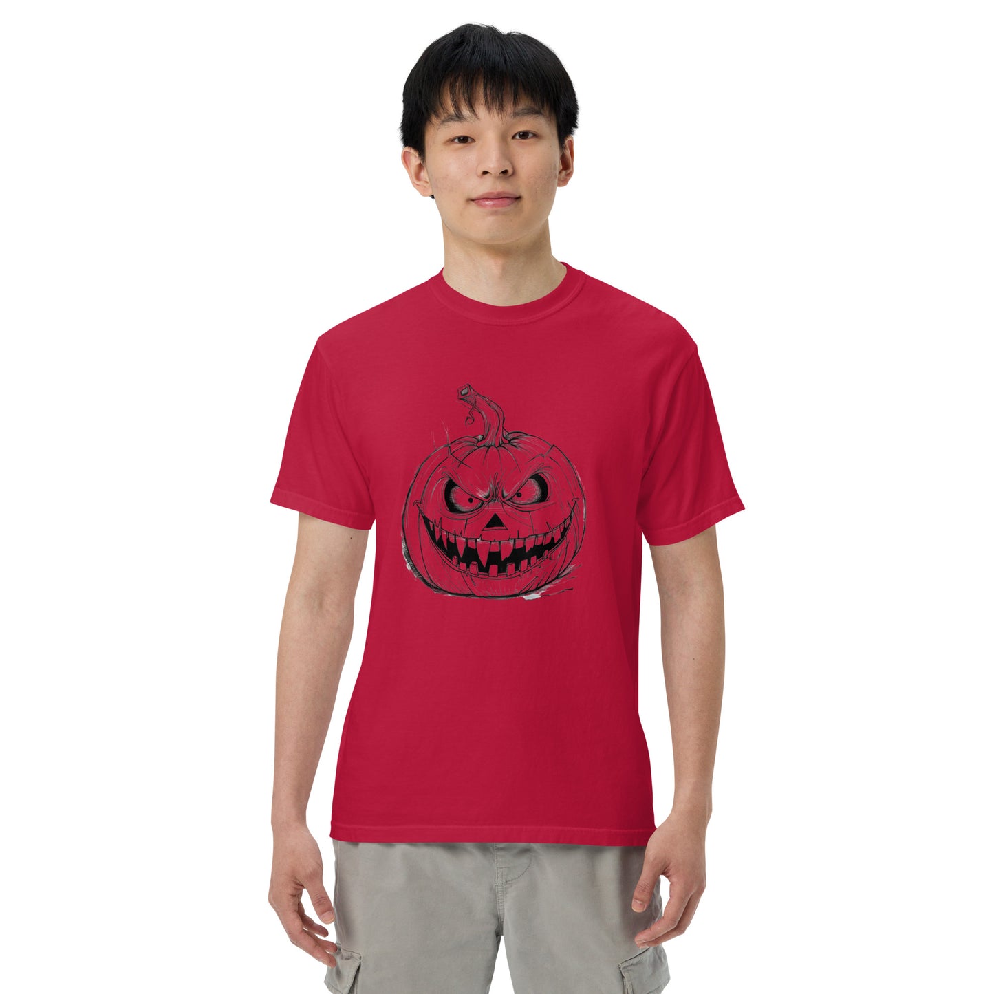 Angry Pumpkin | Funny Halloween Unisex heavyweight t-shirt